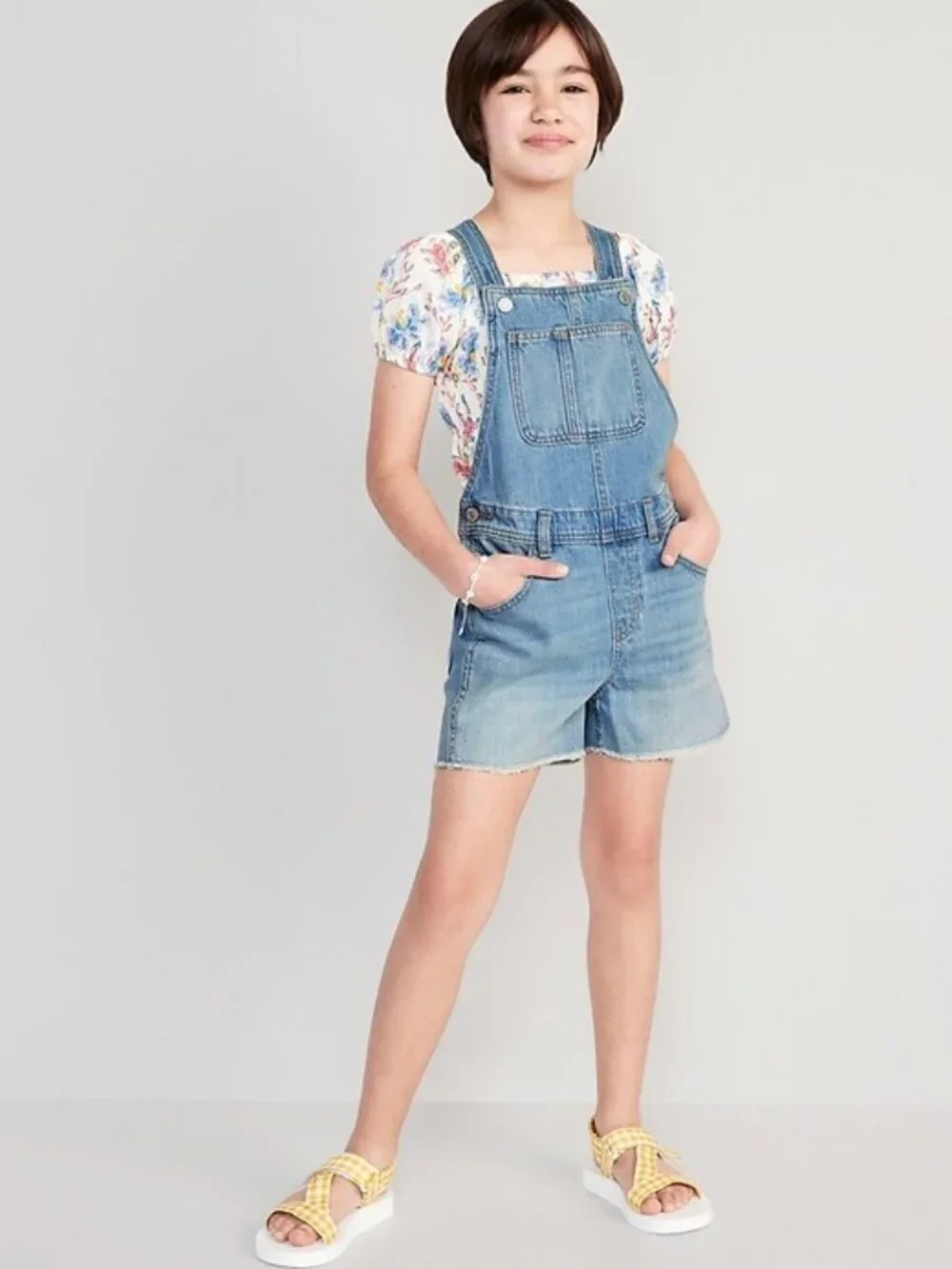Old Navy | Denim Non-Stretch Jean Cut-Off Shortalls | Size Extra Large (14-16)
